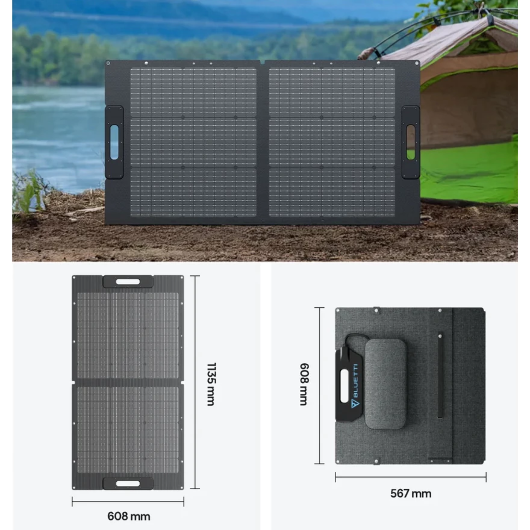 BLUETTI PV100 - 100W High Efficiency Portable Solar Charging Panel - Image 4
