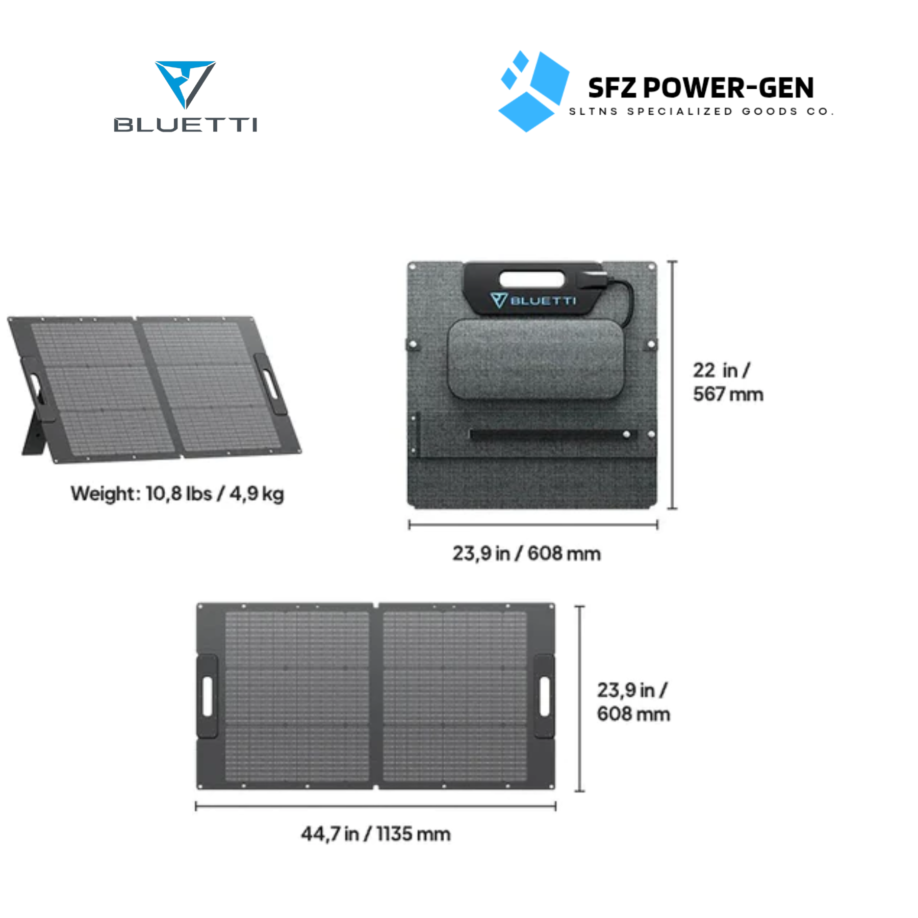 BLUETTI PV100 - 100W High Efficiency Portable Solar Charging Panel - Image 6